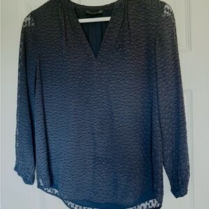 J. Crew Navy blue silk blouse
